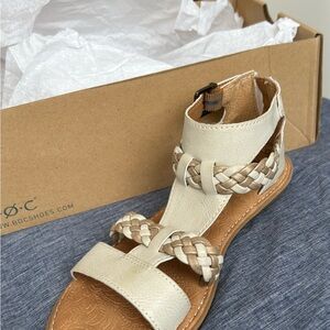 b.o.c. Women's Tan and Cream Braided Sandals